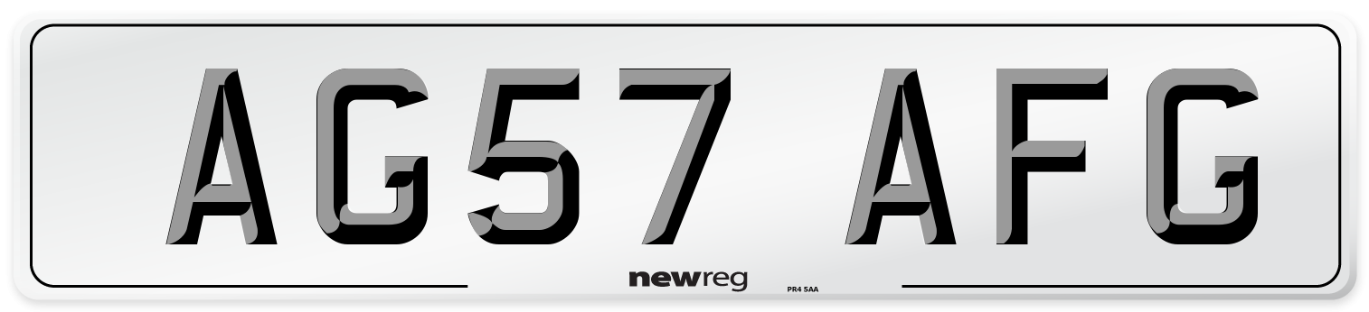 AG57 AFG Number Plate from New Reg